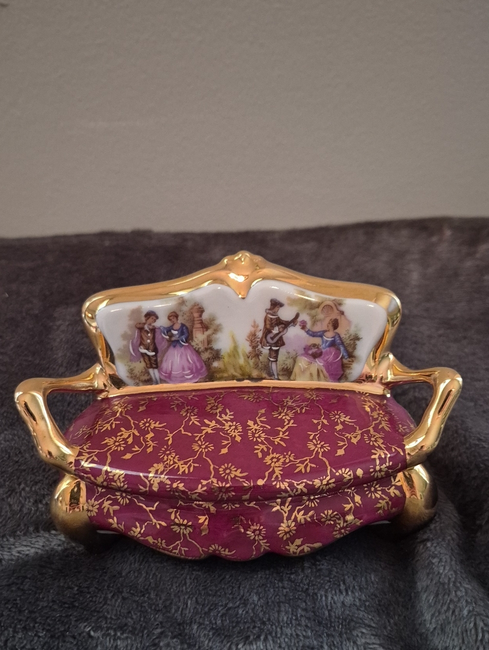 Fragonard Couch Trinket Dish Limoges